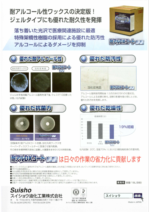 ミッケル化学:耐アルDX抗菌 18L