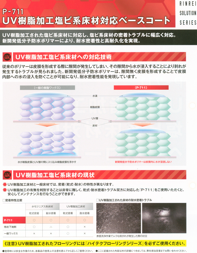 リンレイ : UV樹脂加工塩ビ系床材ベースコート